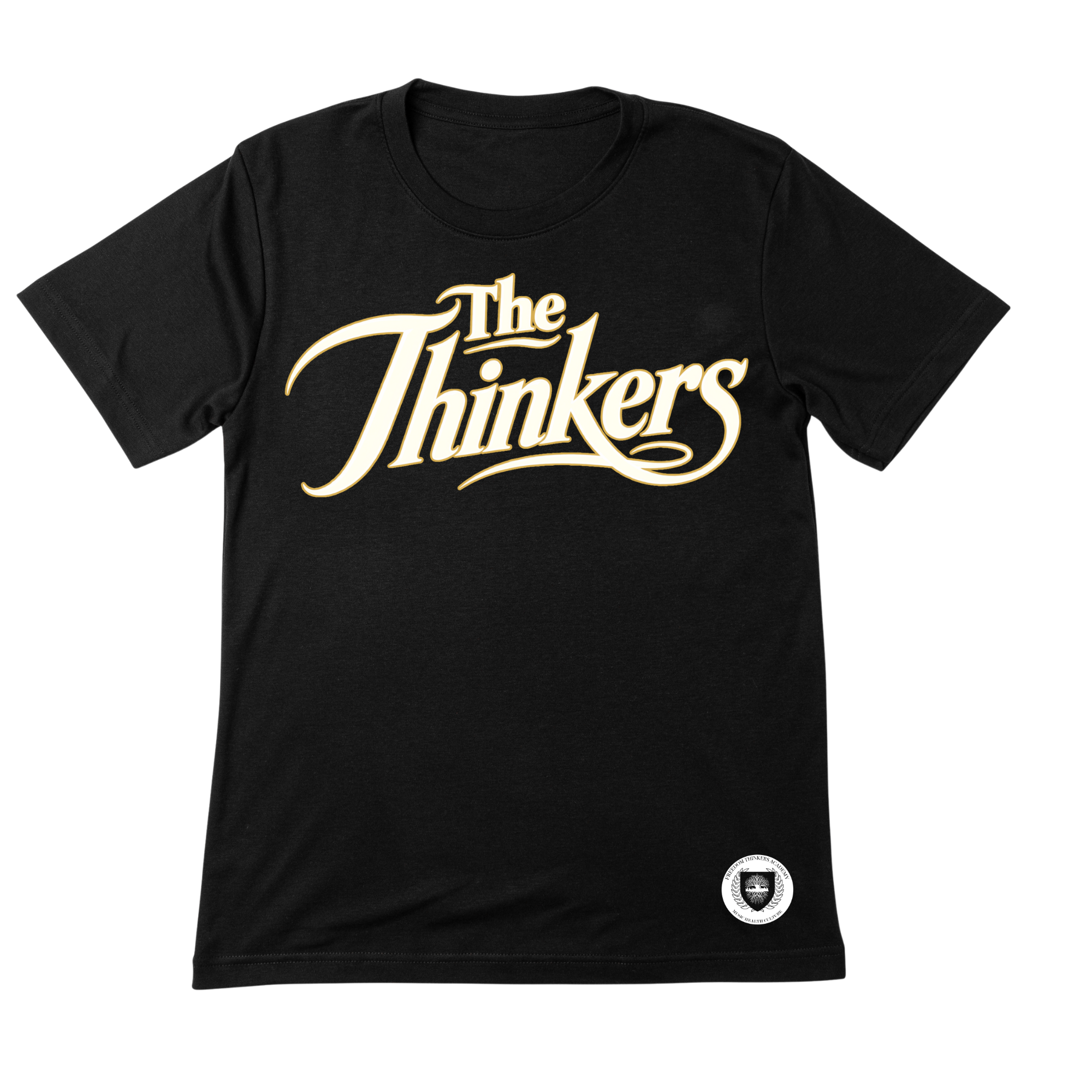 The Thinkers Script Tee — Black